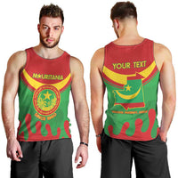 Personalised Mauritania Independence Day Men Tank Top Coat Of Arms With Map Flag Color - Wonder Print Shop