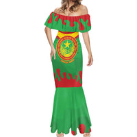 Personalised Mauritania Independence Day Mermaid Dress Coat Of Arms With Map Flag Color - Wonder Print Shop