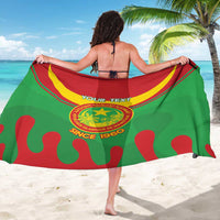 Personalised Mauritania Independence Day Sarong Coat Of Arms With Map Flag Color - Wonder Print Shop