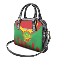 Personalised Mauritania Independence Day Shoulder Handbag Coat Of Arms With Map Flag Color