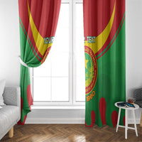 Personalised Mauritania Independence Day Window Curtain Coat Of Arms With Map Flag Color - Wonder Print Shop