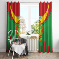 Personalised Mauritania Independence Day Window Curtain Coat Of Arms With Map Flag Color - Wonder Print Shop