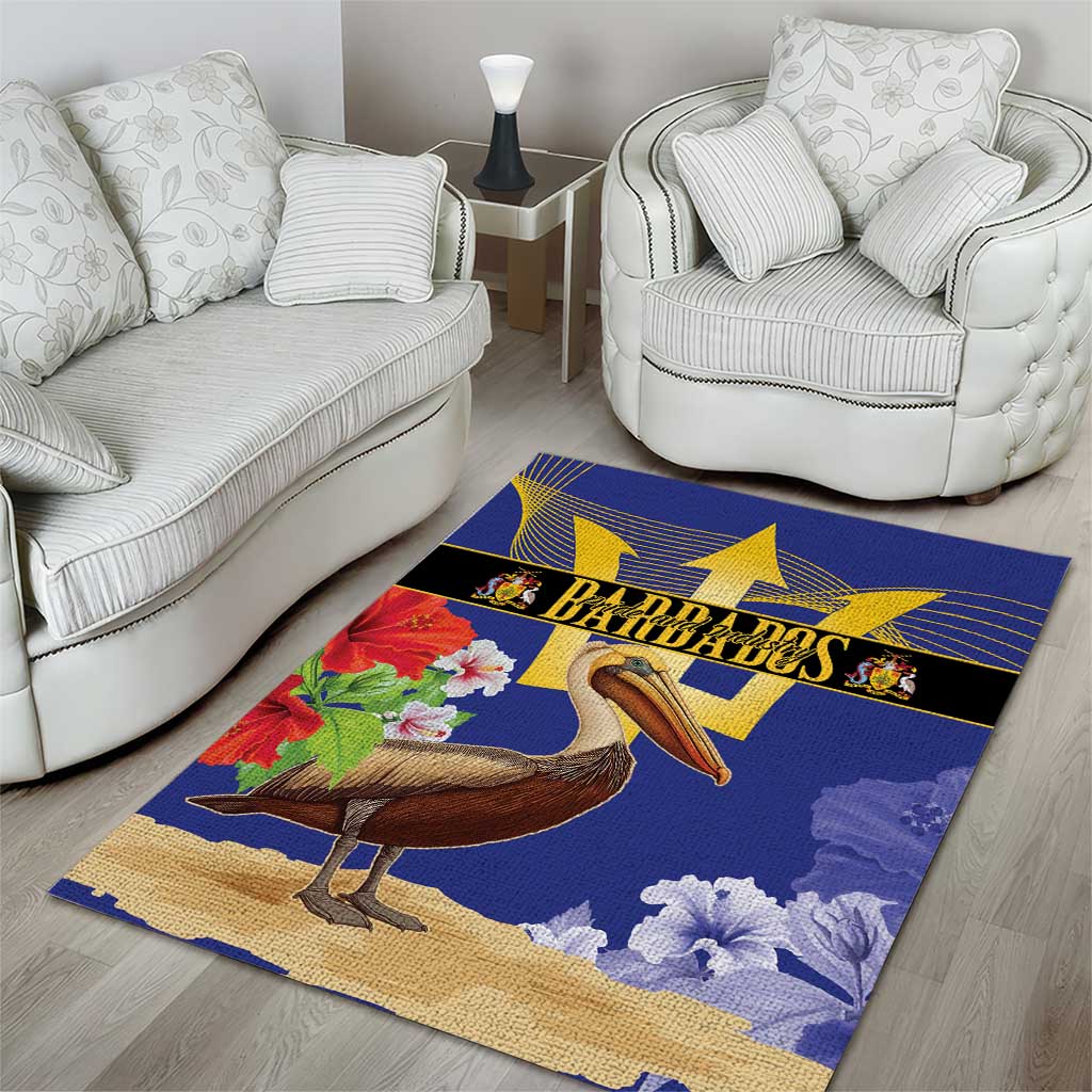 Barbados Independence Day Area Rug 30 November Brown Pelican With Trident - Wonder Print Shop