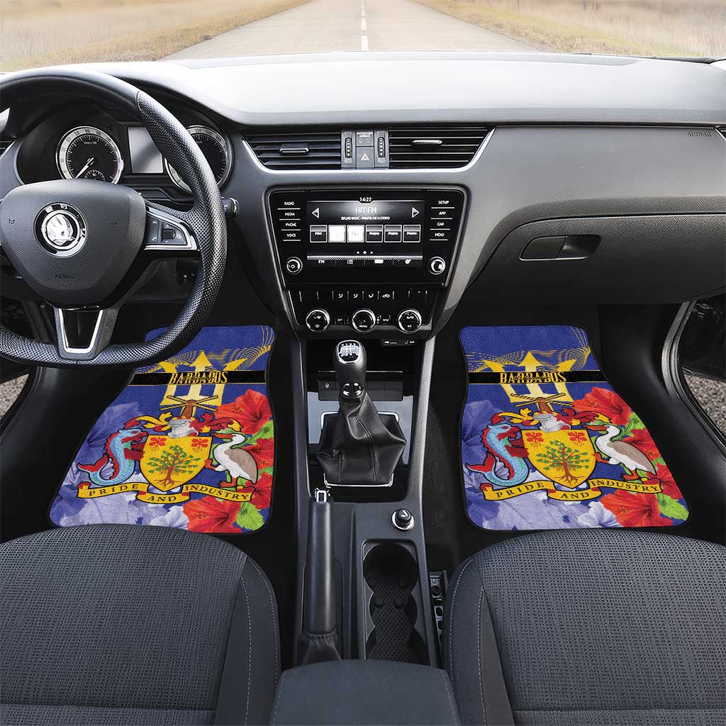Barbados Independence Day Car Mats 30 November Brown Pelican With Trident - Wonder Print Shop