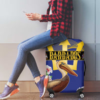 Barbados Independence Day Luggage Cover 30 November Brown Pelican With Trident - Wonder Print Shop