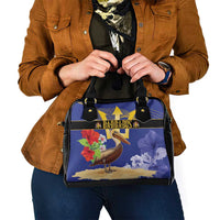 Barbados Independence Day Shoulder Handbag 30 November Brown Pelican With Trident