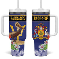 Barbados Independence Day Tumbler With Handle 30 November Brown Pelican With Trident - Wonder Print Shop