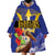 Barbados Independence Day Wearable Blanket Hoodie 30 November Brown Pelican With Trident - Wonder Print Shop