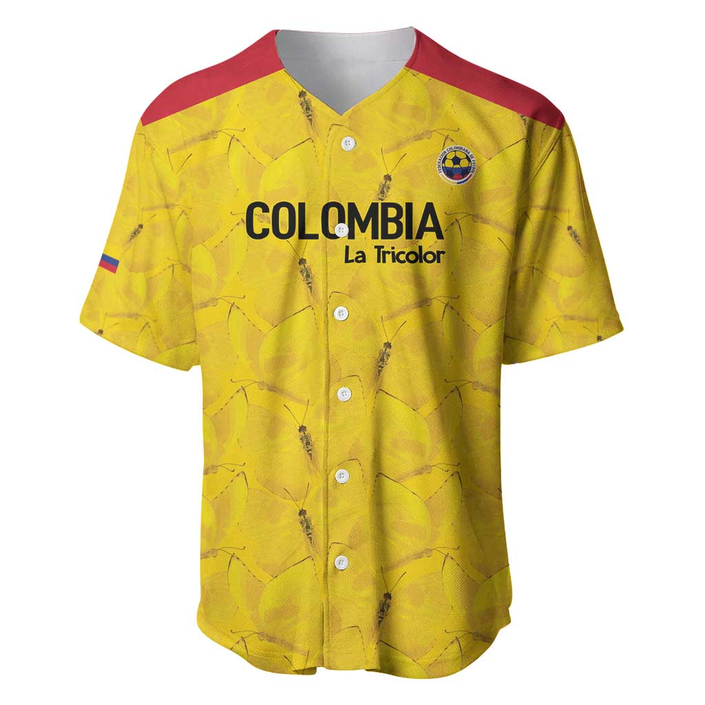 Colombia Football Custom Baseball Jersey 2026 Butterflies Orange-barred Sulphur - Wonder Print Shop
