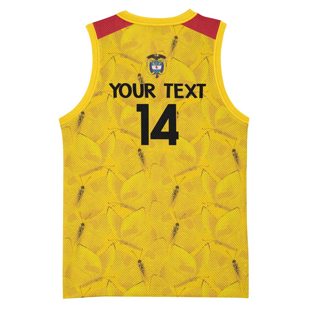 Colombia Football Custom Basketball Jersey 2026 Butterflies Orange-barred Sulphur - Wonder Print Shop