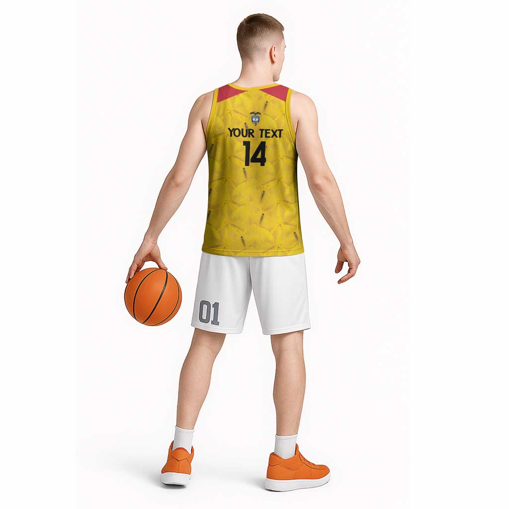 Colombia Football Custom Basketball Jersey 2026 Butterflies Orange-barred Sulphur - Wonder Print Shop