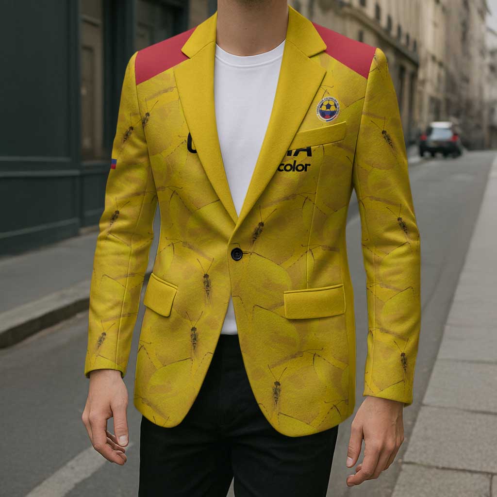 Colombia Football Custom Blazer 2026 Butterflies Orange-barred Sulphur - Wonder Print Shop