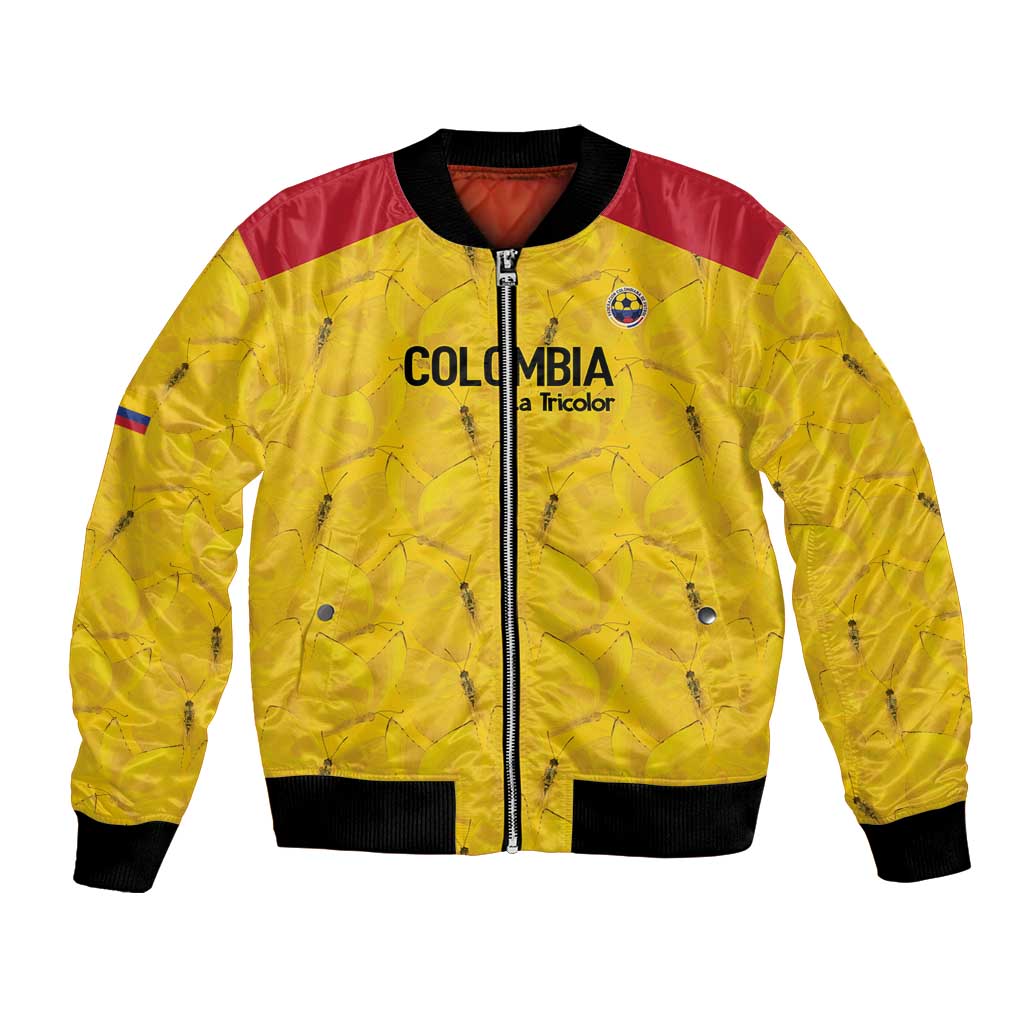 Colombia Football Custom Bomber Jacket 2026 Butterflies Orange-barred Sulphur - Wonder Print Shop