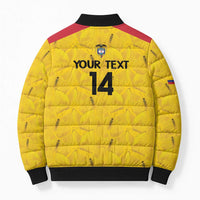 Colombia Football Custom Bomber Puffer Jacket 2026 Butterflies Orange-barred Sulphur - Wonder Print Shop