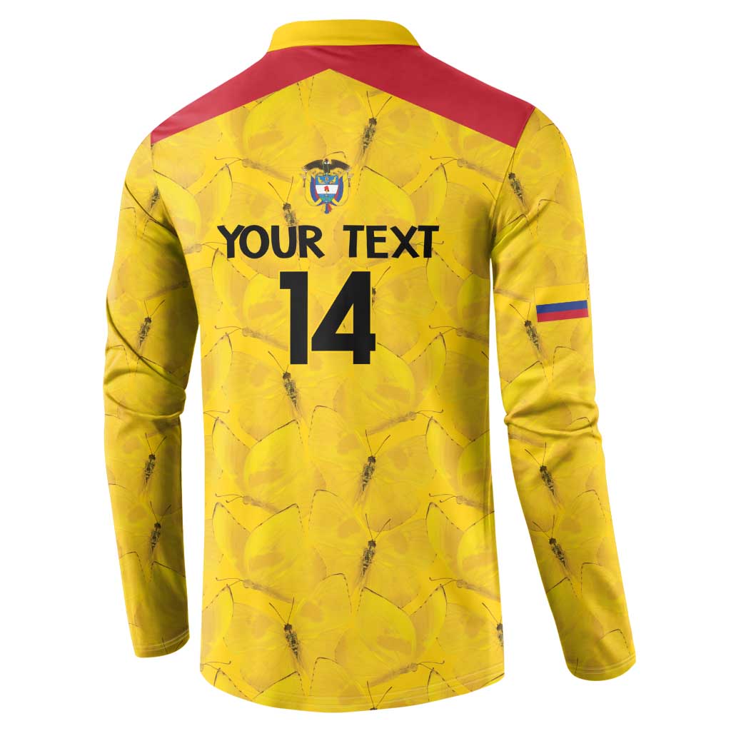 Colombia Football Custom Button Sweatshirt 2026 Butterflies Orange-barred Sulphur - Wonder Print Shop