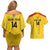 Colombia Football Custom Couples Matching Off Shoulder Short Dress and Hawaiian Shirt 2026 Butterflies Orange-barred Sulphur - Wonder Print Shop