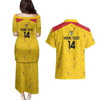 Colombia Football Custom Couples Matching Puletasi and Hawaiian Shirt 2026 Butterflies Orange-barred Sulphur - Wonder Print Shop