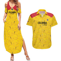 Colombia Football Custom Couples Matching Summer Maxi Dress and Hawaiian Shirt 2026 Butterflies Orange-barred Sulphur - Wonder Print Shop