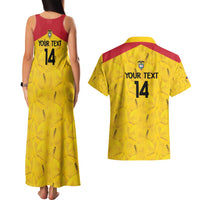 Colombia Football Custom Couples Matching Tank Maxi Dress and Hawaiian Shirt 2026 Butterflies Orange-barred Sulphur - Wonder Print Shop
