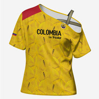 Colombia Football Custom Cross Shoulder Shirt 2026 Butterflies Orange-barred Sulphur - Wonder Print Shop