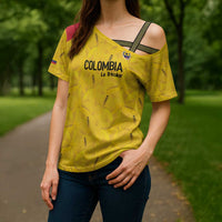 Colombia Football Custom Cross Shoulder Shirt 2026 Butterflies Orange-barred Sulphur - Wonder Print Shop