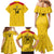 Colombia Football Custom Family Matching Mermaid Dress and Hawaiian Shirt 2026 Butterflies Orange-barred Sulphur - Wonder Print Shop