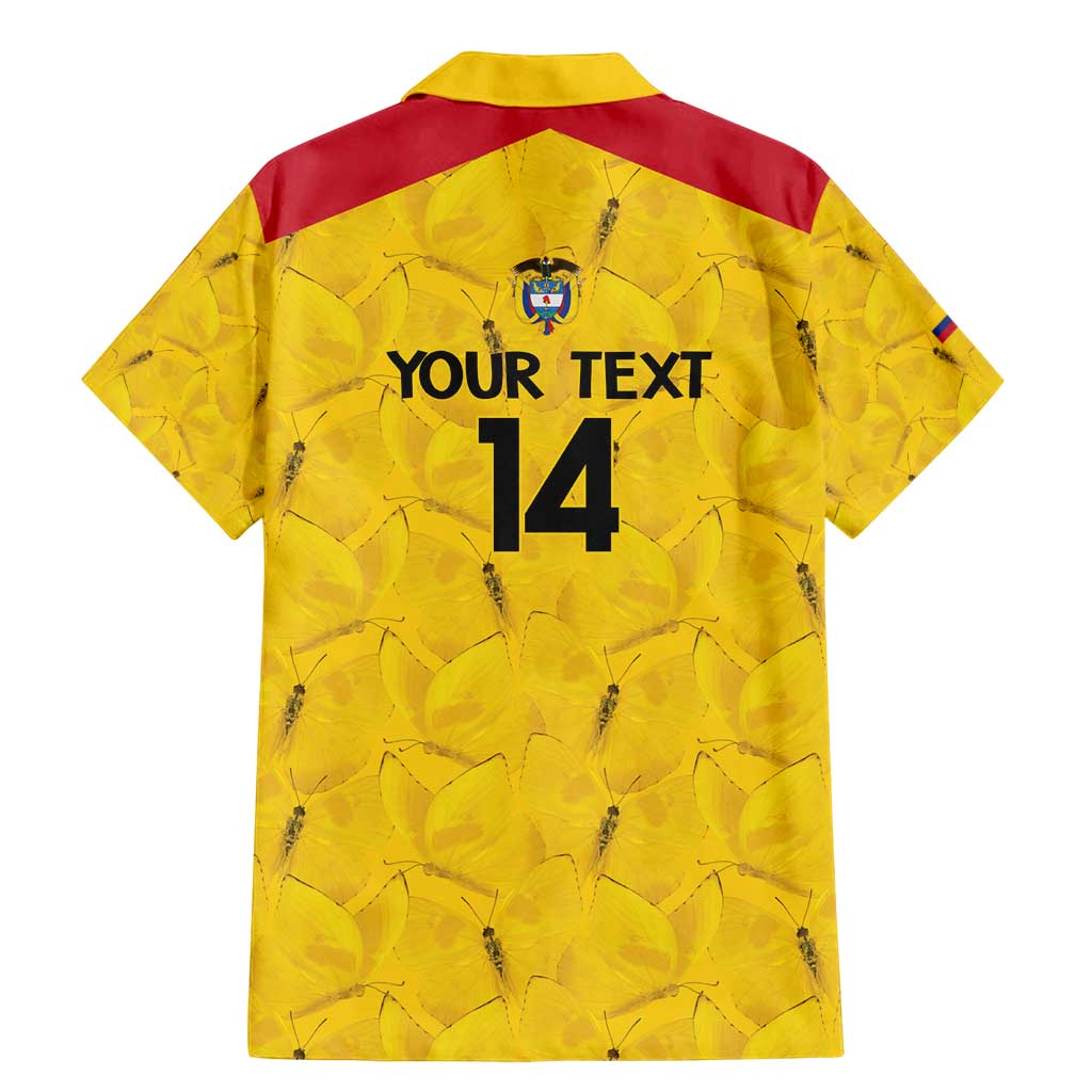 Colombia Football Custom Family Matching Mermaid Dress and Hawaiian Shirt 2026 Butterflies Orange-barred Sulphur - Wonder Print Shop