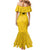 Colombia Football Custom Family Matching Mermaid Dress and Hawaiian Shirt 2026 Butterflies Orange-barred Sulphur - Wonder Print Shop
