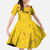 Colombia Football Custom Family Matching Off The Shoulder Long Sleeve Dress and Hawaiian Shirt 2026 Butterflies Orange-barred Sulphur - Wonder Print Shop