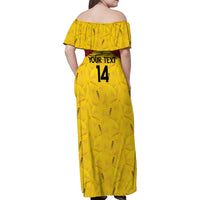 Colombia Football Custom Family Matching Off Shoulder Maxi Dress and Hawaiian Shirt 2026 Butterflies Orange-barred Sulphur - Wonder Print Shop