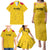 Colombia Football Custom Family Matching Puletasi and Hawaiian Shirt 2026 Butterflies Orange-barred Sulphur - Wonder Print Shop