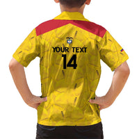 Colombia Football Custom Family Matching Short Sleeve Bodycon Dress and Hawaiian Shirt 2026 Butterflies Orange-barred Sulphur - Wonder Print Shop