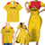 Colombia Football Custom Family Matching Short Sleeve Bodycon Dress and Hawaiian Shirt 2026 Butterflies Orange-barred Sulphur - Wonder Print Shop