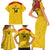 Colombia Football Custom Family Matching Short Sleeve Bodycon Dress and Hawaiian Shirt 2026 Butterflies Orange-barred Sulphur - Wonder Print Shop