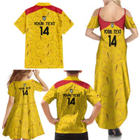 Colombia Football Custom Family Matching Summer Maxi Dress and Hawaiian Shirt 2026 Butterflies Orange-barred Sulphur - Wonder Print Shop