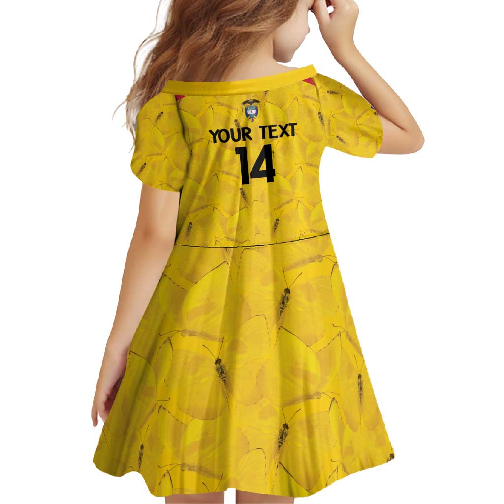 Colombia Football Custom Family Matching Tank Maxi Dress and Hawaiian Shirt 2026 Butterflies Orange-barred Sulphur - Wonder Print Shop