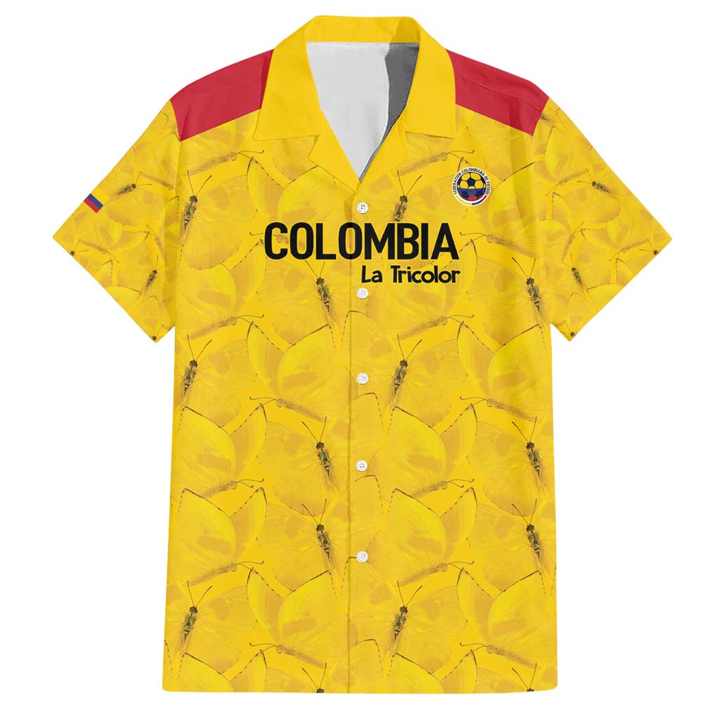 Colombia Football Custom Hawaiian Shirt 2026 Butterflies Orange-barred Sulphur - Wonder Print Shop
