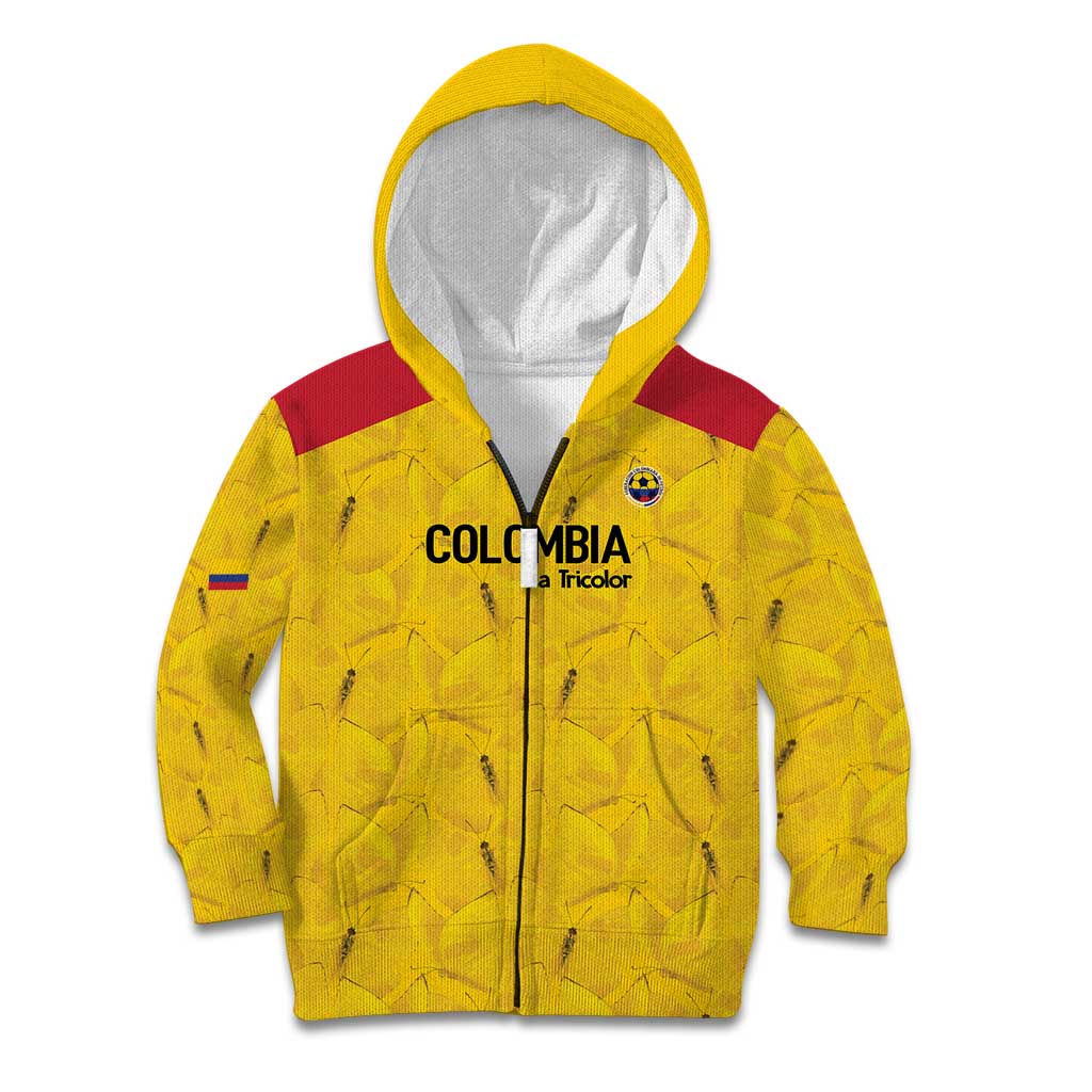 Colombia Football Custom Kid Hoodie 2026 Butterflies Orange-barred Sulphur - Wonder Print Shop