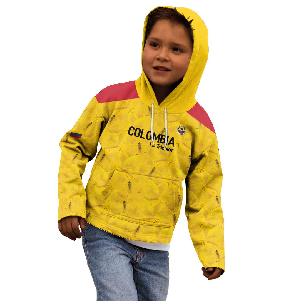 Colombia Football Custom Kid Hoodie 2026 Butterflies Orange-barred Sulphur - Wonder Print Shop