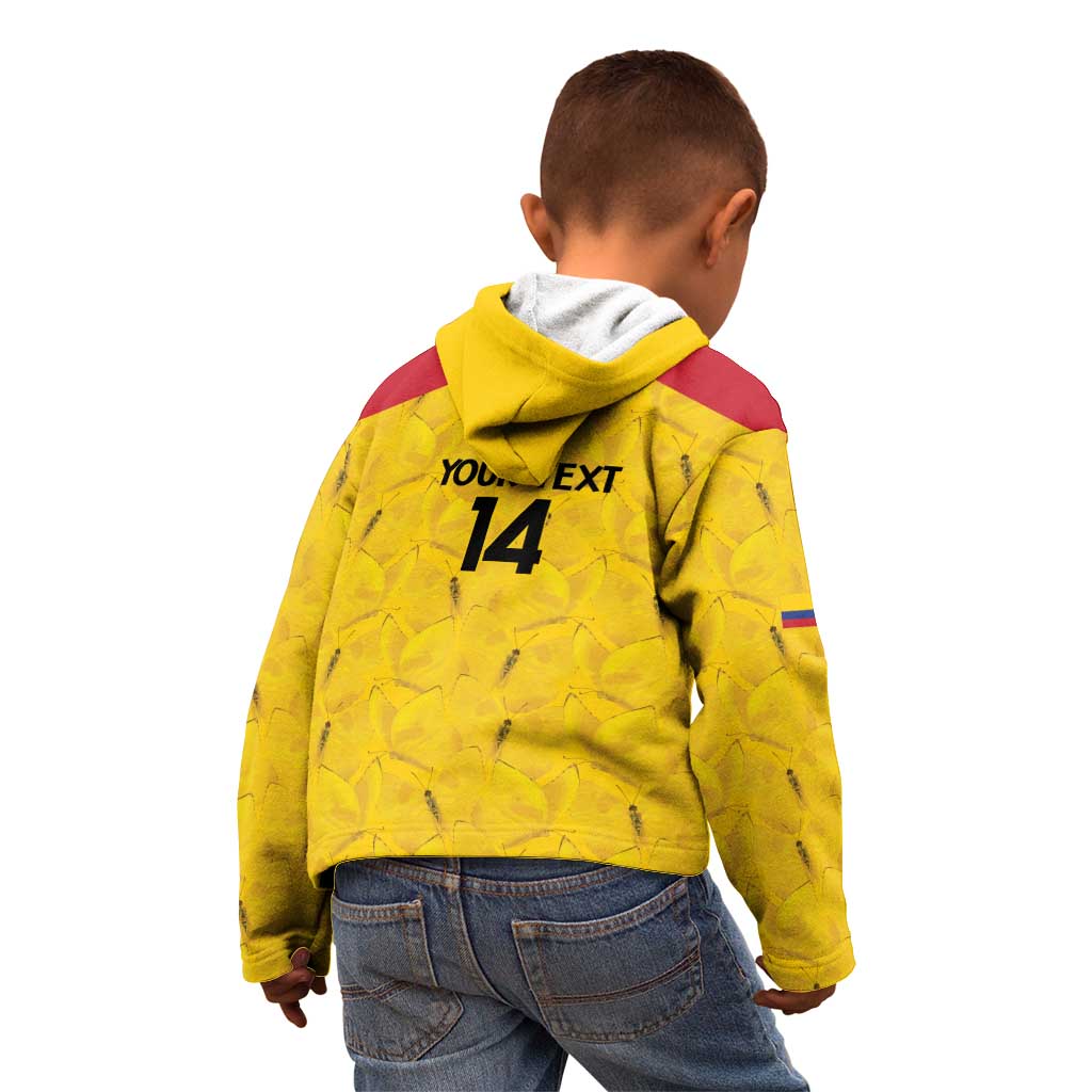 Colombia Football Custom Kid Hoodie 2026 Butterflies Orange-barred Sulphur - Wonder Print Shop