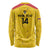 Colombia Football Custom Long Sleeve Shirt 2026 Butterflies Orange-barred Sulphur - Wonder Print Shop