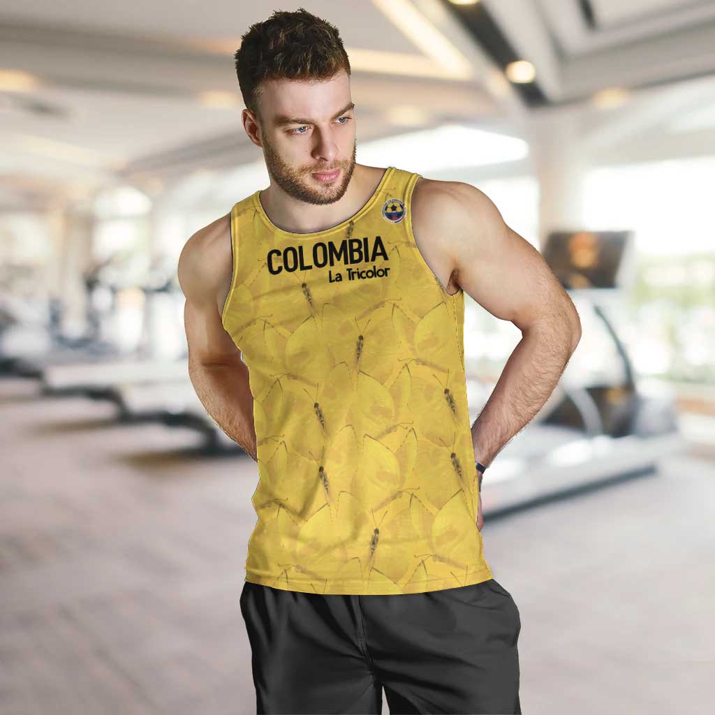 Colombia Football Custom Men Tank Top 2026 Butterflies Orange-barred Sulphur - Wonder Print Shop