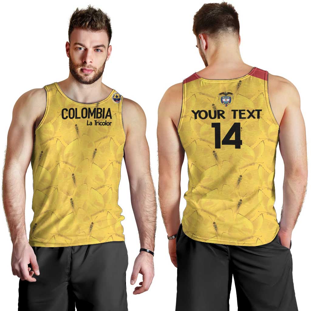Colombia Football Custom Men Tank Top 2026 Butterflies Orange-barred Sulphur - Wonder Print Shop