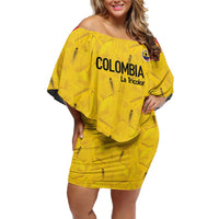 Colombia Football Custom Off Shoulder Short Dress 2026 Butterflies Orange-barred Sulphur - Wonder Print Shop