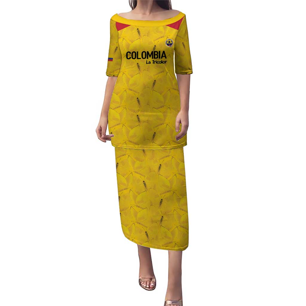 Colombia Football Custom Puletasi 2026 Butterflies Orange-barred Sulphur - Wonder Print Shop