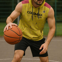 Colombia Football Custom Sleeveless Hoodie 2026 Butterflies Orange-barred Sulphur - Wonder Print Shop