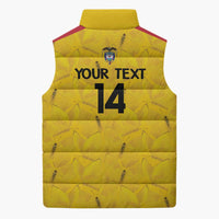 Colombia Football Custom Sleeveless Puffer Jacket 2026 Butterflies Orange-barred Sulphur - Wonder Print Shop