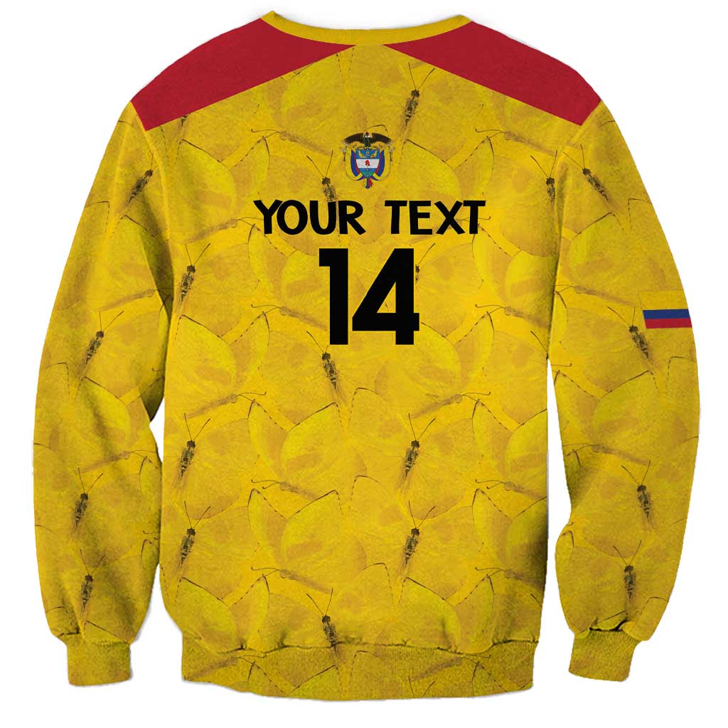 Colombia Football Custom Sweatshirt 2026 Butterflies Orange-barred Sulphur - Wonder Print Shop