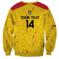 Colombia Football Custom Sweatshirt 2026 Butterflies Orange-barred Sulphur - Wonder Print Shop