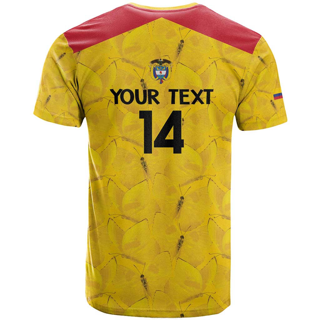 Colombia Football Custom T Shirt 2026 Butterflies Orange-barred Sulphur - Wonder Print Shop